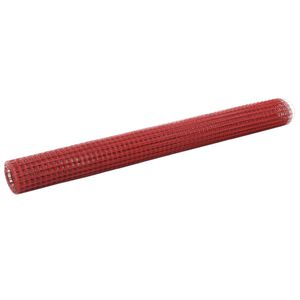 vidaXL Grillage Acier avec rev&ecirc;tement en PVC 10x1,5 m Rouge