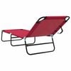 vidaXL Chaise longue pliante Rouge 188 x 57 x 86,5 cm Polyester