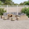 vidaXL Ensemble de canap&eacute; de jardin 13 pcs Beige Poly rotin