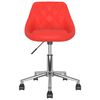 vidaXL Chaises pivotantes &agrave; manger lot de 4 rouge similicuir