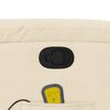 vidaXL Fauteuil de massage inclinable cr&egrave;me tissu