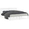 vidaXL Cadre de lit m&eacute;tal sans matelas et t&ecirc;te de lit blanc 183x213 cm