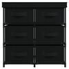 vidaXL Armoire de rangement avec 6 tiroirs 55x29x55 cm Noir Acier