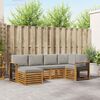 vidaXL Ensemble de canap&eacute; d'angle 6 pcs Gris Naturel et Clair
