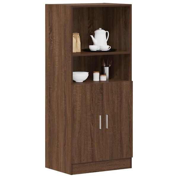 vidaXL Armoire de cuisine ch&ecirc;ne marron 57x41,5x131,5cm bois ing&eacute;nierie