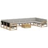 vidaXL Ensemble de canap&eacute;s d'ext&eacute;rieur 11 pc Blanc et gris clair
