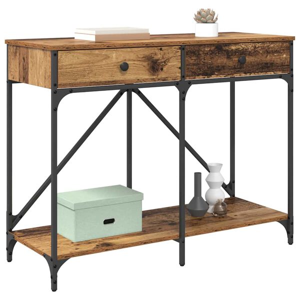 vidaXL Table console Bois Ancien 100 x 39 x 78,5 cm Bois d'ing&eacute;nierie