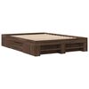 vidaXL Cadre de lit sans matelas ch&ecirc;ne marron 140x190 cm