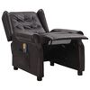 vidaXL Fauteuil de massage Marron Similicuir brillant