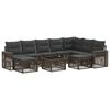 vidaXL Ensemble de canap&eacute; de jardin 10 pc Gris et Gris fonc&eacute; polyrotin