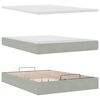 vidaXL Cadre de lit ottoman et matelas gris clair 140x190 velours