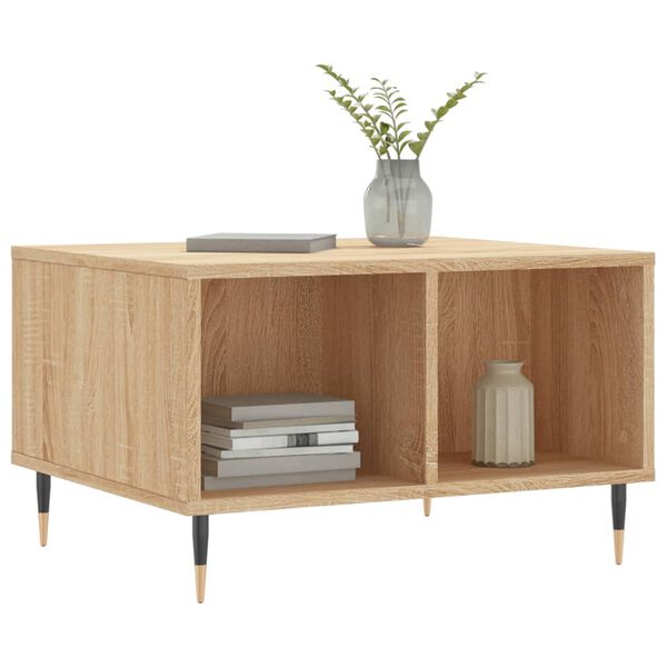 vidaXL Table basse Ch&ecirc;ne sonoma 60x50x36,5 cm Bois d'ing&eacute;nierie
