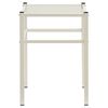 vidaXL Tables de chevet 2 pcs Blanc et transparent M&eacute;tal et verre