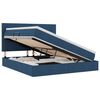 vidaXL Lit avec rangement et matelas Bleu 180 x 200 cm Polyester