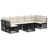 vidaXL Ensemble de canap&eacute; de jardin 8 pc Noir polyrotin