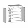 vidaXL Buffet blanc 67x39x83 cm acier