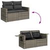 vidaXL Salon de jardin 9 pcs avec coussins gris r&eacute;sine tress&eacute;e