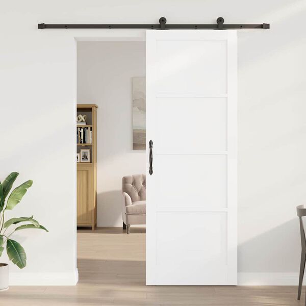 vidaXL Porte coulissante ORKDAL Blanc 83 x 232 cm Pin massif