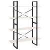 vidaXL Biblioth&egrave;que &agrave; 4 niveaux Blanc 100x30x140 cm Bois de pin massif