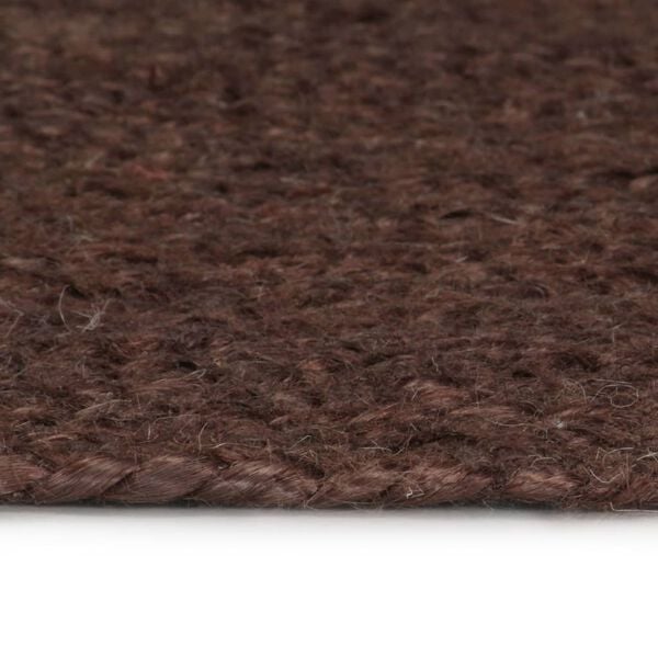 vidaXL Tapis fait &agrave; la main Jute Rond 150 cm marron