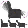 vidaXL Fauteuil de massage inclinable &eacute;lectrique gris cuir v&eacute;ritable