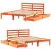 vidaXL Cadre de lit sans matelas cire marron 160x200cm bois pin massif