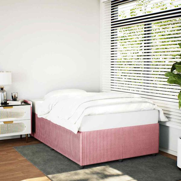 vidaXL Cadre de lit sans matelas rose 120x190 cm velours