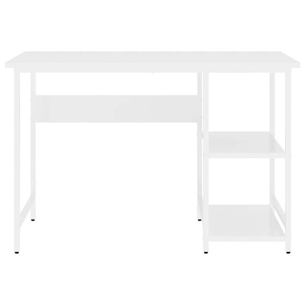 vidaXL Bureau d'ordinateur Blanc 105x50x72 cm MDF et m&eacute;tal