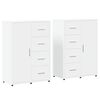 vidaXL Buffets 2 pcs blanc 60x31x84 cm bois d'ing&eacute;nierie