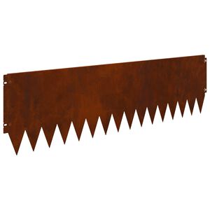 vidaXL Bordure de Pelouse 20 pc 103 x 30 cm Acier Rouill&eacute;