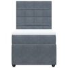 vidaXL Sommier &agrave; lattes de lit et matelas Gris fonc&eacute; 80x200 cm Velours