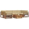 vidaXL Ensemble de canap&eacute;s d'ext&eacute;rieur 8 pcs Naturel et Beige