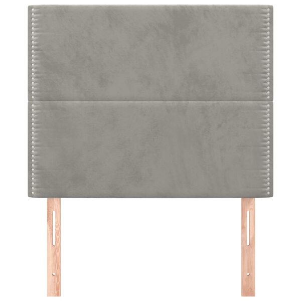 vidaXL Tête de lit Gris clair 90x5x118/128 cm Velours