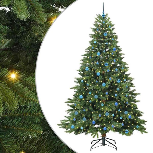 vidaXL Sapin de No&euml;l artificiel avec 300 LED Vert 240 cm PE et PVC