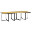 vidaXL Ensemble &agrave; manger de jardin coussins 11 pcs R&eacute;sine tress&eacute;e Gris