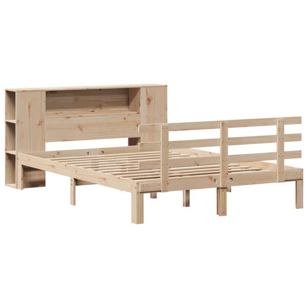 vidaXL Lit bibliothèque sans matelas 120x200 cm bois de pin massif