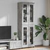vidaXL Haut Armoire avec &eacute;tag&egrave;re FLORIN Gris b&eacute;ton 60 x 35 x 182 cm