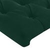vidaXL T&ecirc;tes de lit 2 pcs Vert fonc&eacute; 100x7x78/88 cm Velours