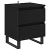 vidaXL Cabinet de chevet Ch&ecirc;ne noir 40 x 35 x 50 cm Bois d'ing&eacute;nierie