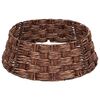 vidaXL Collier de sapin de No&euml;l Rond Brun lav&eacute; Diam. 75 x 25 cm