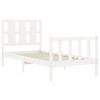 vidaXL Cadre de lit sans matelas blanc bois de pin massif