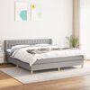 vidaXL Sommier &agrave; lattes de lit avec matelas Gris clair 180x200cm Tissu