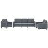 vidaXL Ensemble de canap&eacute;s 3 pcs gris fonc&eacute; velours