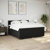 vidaXL Sommier &agrave; lattes de lit avec matelas Noir 180x200 cm Tissu