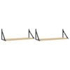 vidaXL &Eacute;tag&egrave;res murales 2 pi&egrave;ces Ch&ecirc;ne Sonoma 80x25x25,5 cm Bois d'ing&eacute;nierie