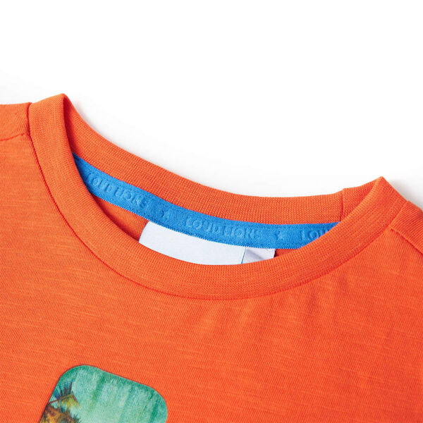 T-shirt pour enfants orange fonc&eacute; 116