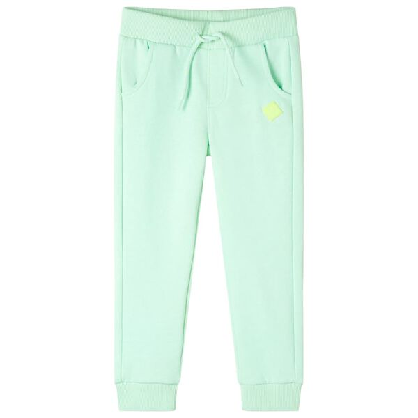 Pantalon de surv&ecirc;tement pour enfants vert vif 128