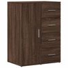 vidaXL Buffets 2 pcs ch&ecirc;ne marron 59x39x80 cm bois d'ing&eacute;nierie