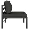 vidaXL Canapé central sectionnel avec coussins Aluminium Anthracite