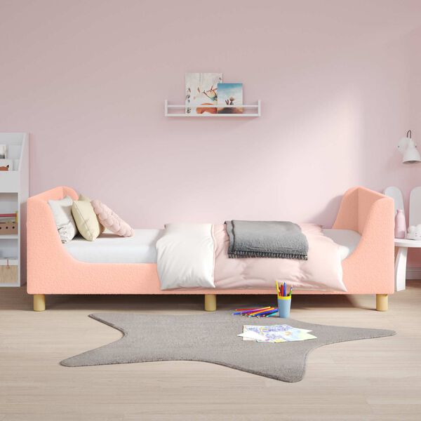 vidaXL Cadre de lit pour enfants avec tête de lit Rose 80 x 200 cm